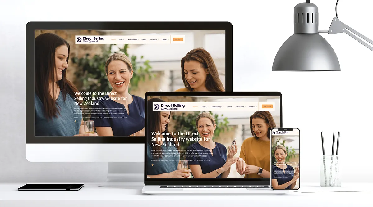 website design for DSNZ - Finity