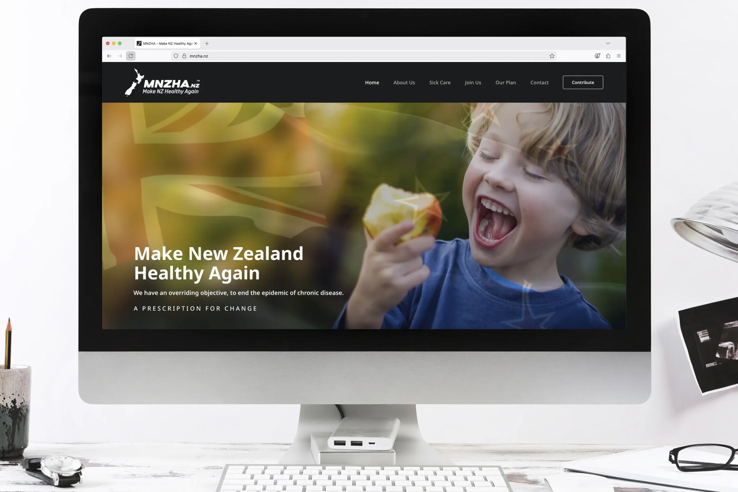 MNZHA - Make NZ Healthy Again - web design logo print